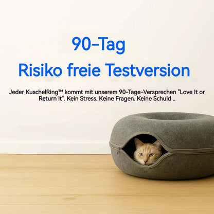 KuschelRing™ – Katzenhöhle & Filz - Tunnel für entspannte Rückzugsorte - Wundersnuffel